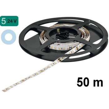 Industrial LOOX5 LED 3073 valgusriba 50 m/rull, 14.4 W/m, külm valgus 5000 K, 24 V (kleebitav, valge)