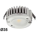 LOOX LED 2040 1.5W, silta gaisma, 12V (alumīnijs)