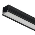 Alumīnija profils iefrēzējams Loox5 1103 LED lentas gaismekļiem 8 mm, 3000 mm (MELNS)