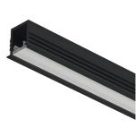 Alumīnija profils iefrēzējams Loox5 1104 LED lentas gaismekļiem 5 mm, 3000 mm (MELNS)