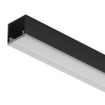 Alumīnija profils priekš Loox5 2101 LED gaismas sloksnes 8 mm, 3000 mm (pienains, MELNS)