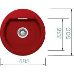 Granīta izlietne MONO R-100 Schock (rouge)