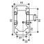 Lukk 80x41 mm, VASAK (antiikpronks)