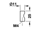 Nupp ø11 mm (kroom)