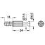 MINIFIX ühenduspolt 24/11 mm Ø5 mm avasse (haljas)