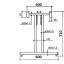 Kokkuklapitav T lauajalg-tugi 710 mm (kroom)