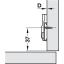 Hinge klipptald H=0 mm, hingele Metalla 310 SM, must